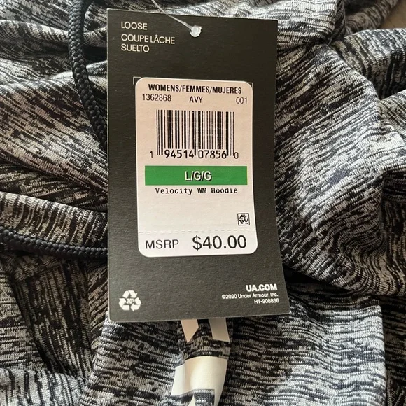 UNDER ARMOUR UA TECH SCOOP NECK LIGHTWEIGHT HOODIE NWT SZ LARGE #290 - Picture 3 of 3